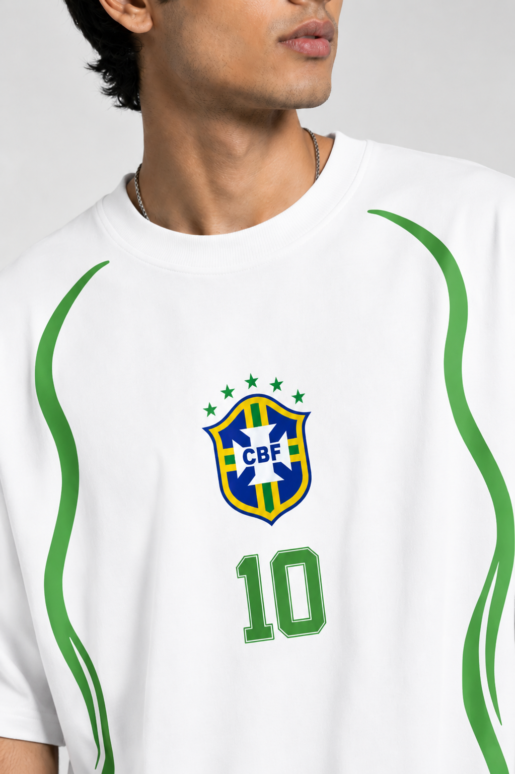 Brazil 10 White Oversized T-shirt