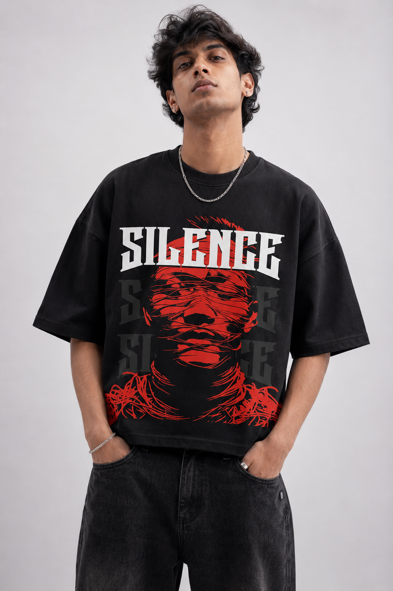 “Silent Chaos” Oversized Tee
