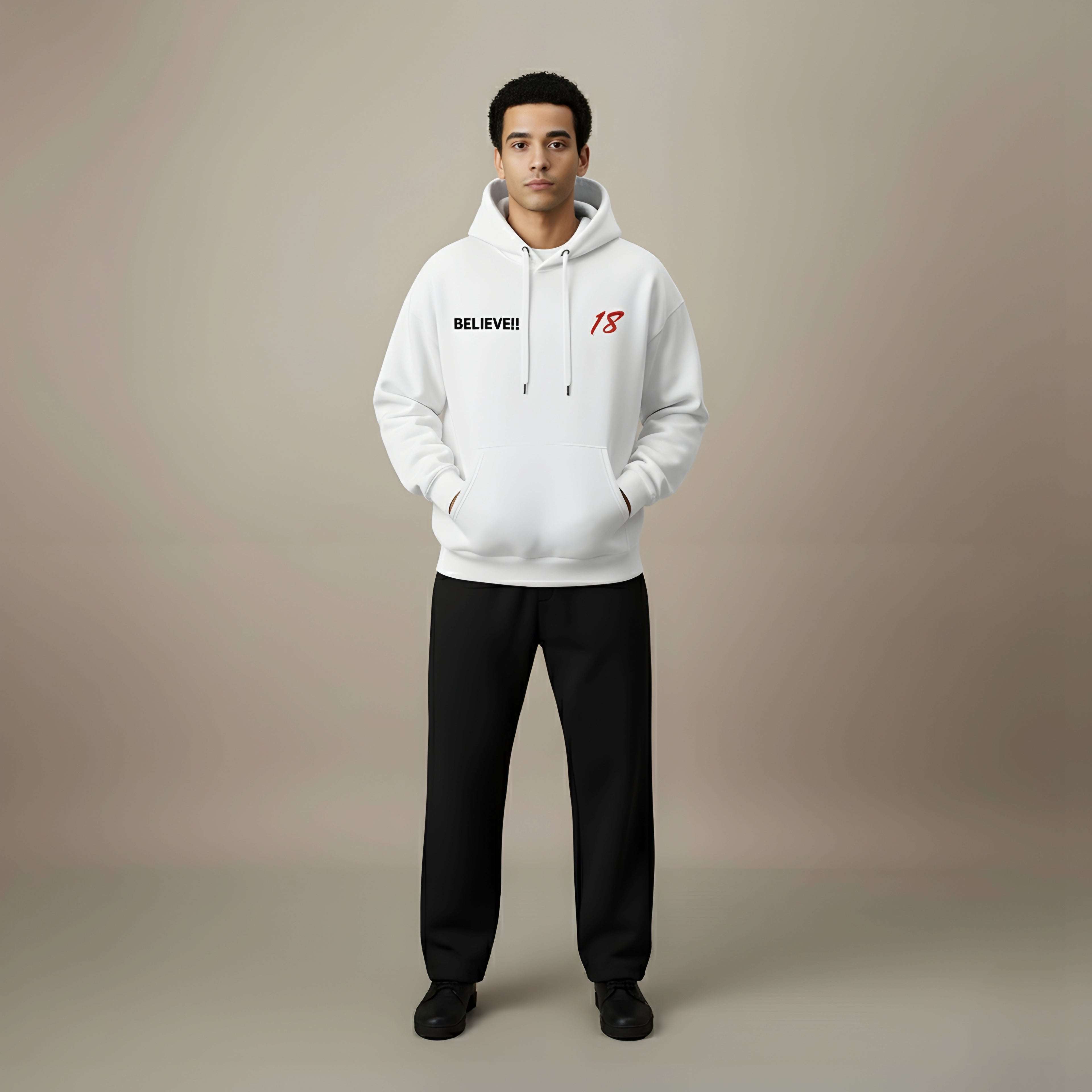 Streetwear Essential: "18 BELIEVE" Hoodie
