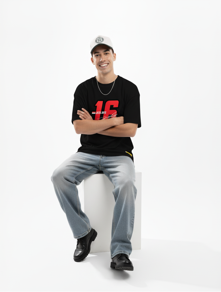 "16 SPEEDLINE" Oversized Tee.