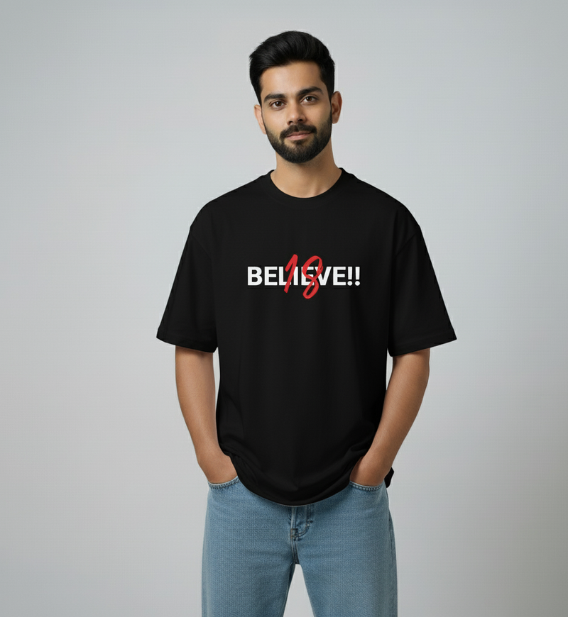 Virat kohli believe T-shirt - Black