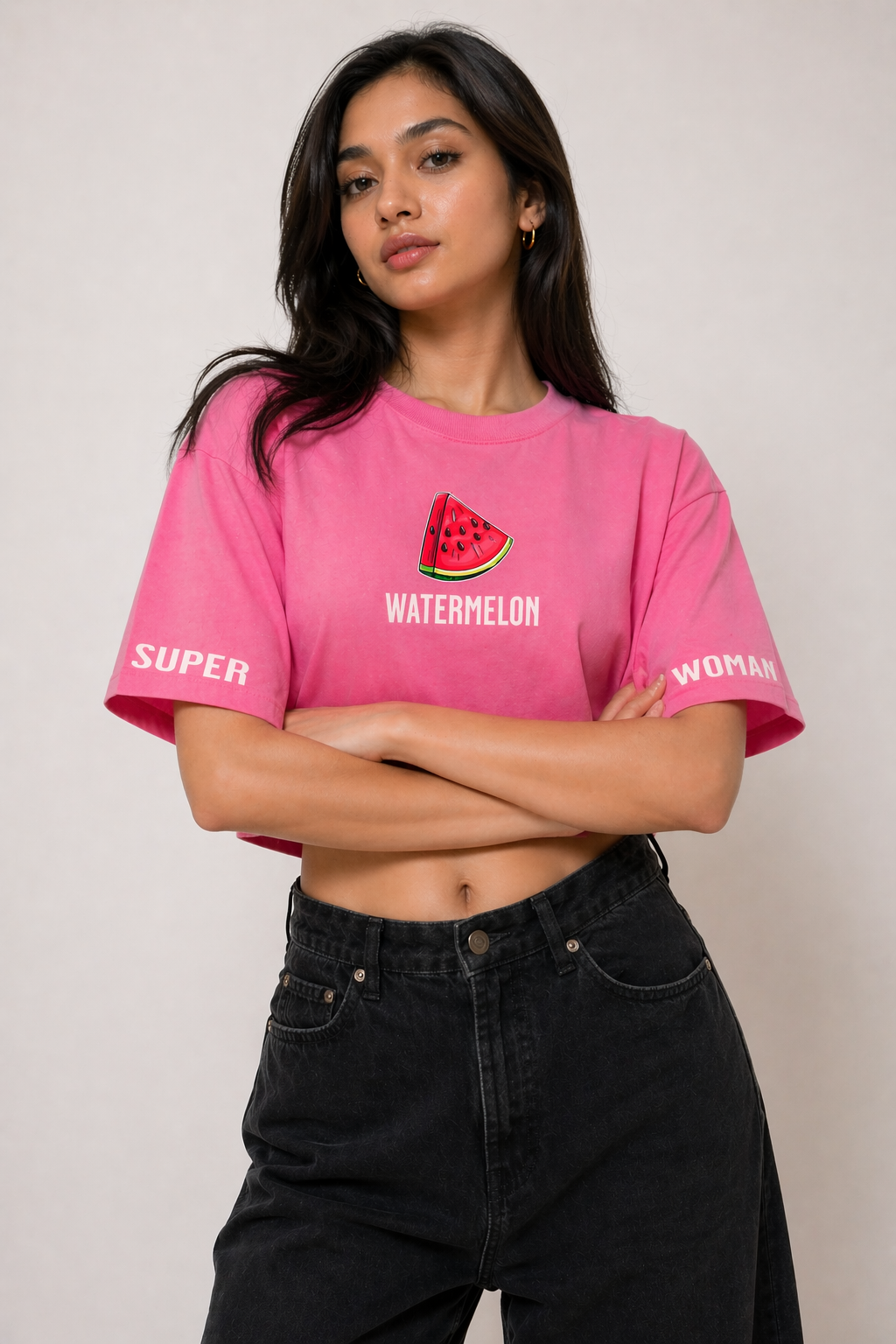 Watermelon Graphic Women Crop Top – Summer Women Crop Top
