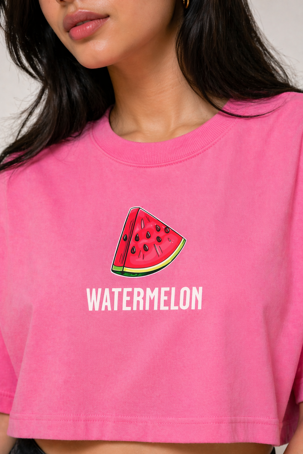 Watermelon Graphic Women Crop Top – Summer Women Crop Top