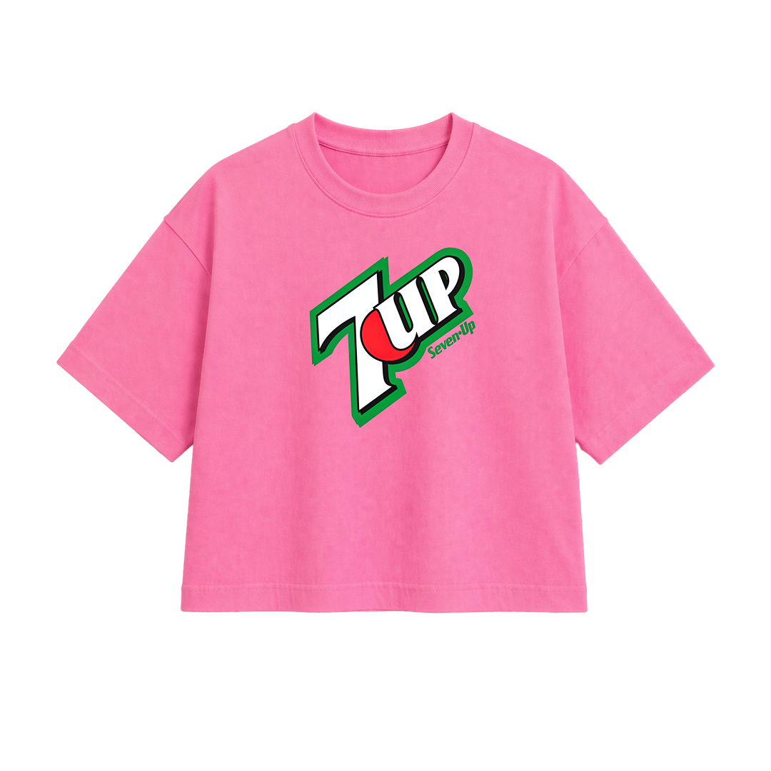 7UP Graphic Crop Top – Premium Cotton Women Crop Top