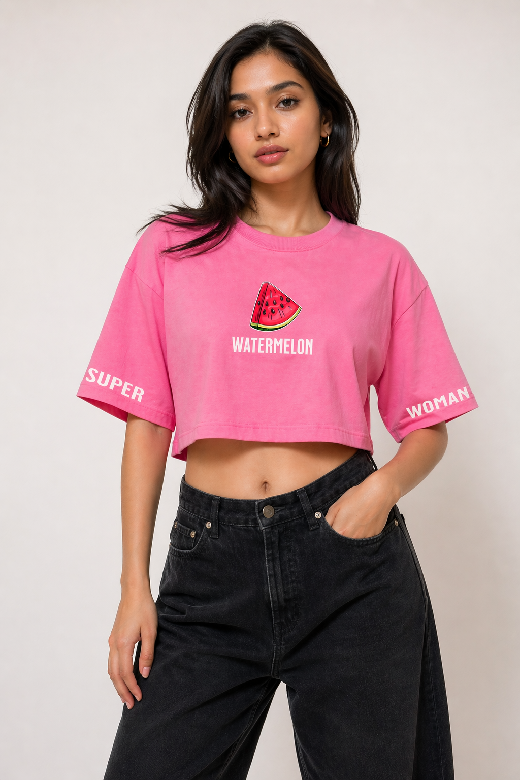Watermelon Graphic Women Crop Top – Summer Women Crop Top